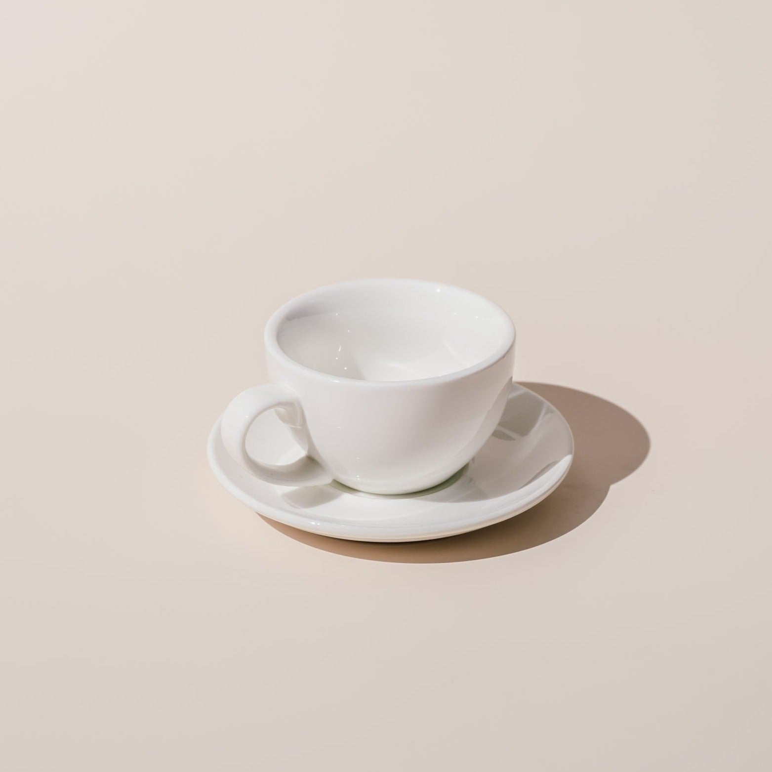 150ml Flat White Egg Cup Saucer - Main Image